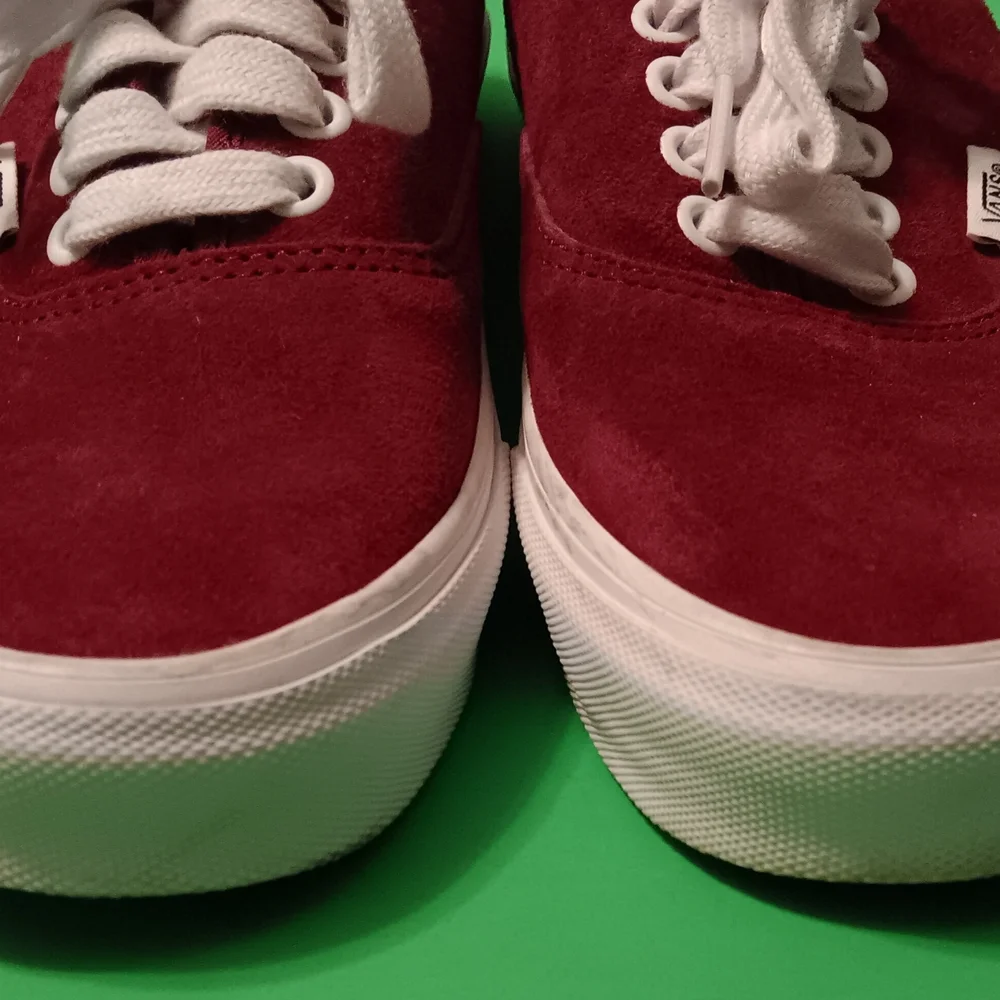 Vans Maroon Canvas Low-Top Sneakers with White Soles
